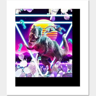 Dinosaur Rave Raving T-Rex Posters and Art